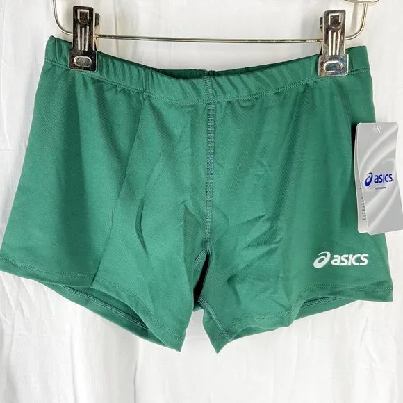 Asics Womens Green 4" Court Volleyball Spandex - Picture 3 of 6